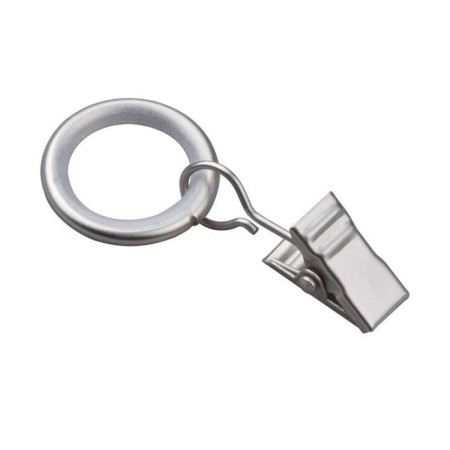Anneaux et crochets Barre de vitrage clip 9 mm métal gris / argent mat - 