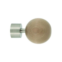 Embout pour barre à&nbsp; rideau SPHERE Diam.28 mm bois chene clair Archi design