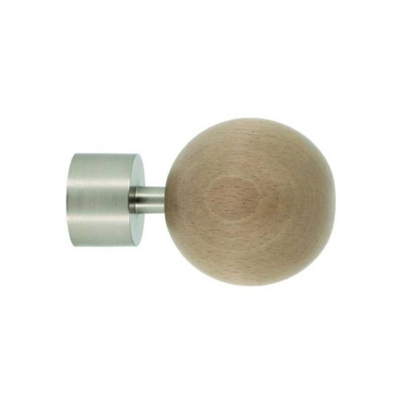 Embout pour barre à&nbsp; rideau SPHERE Diam.28 mm bois chene clair Archi design
