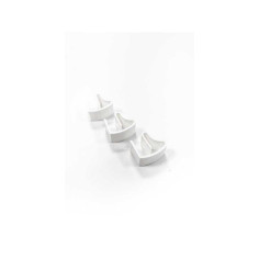 Lot de 3 supports sans perçage fenêtre pVc/Alu blanc pour store vénitien - 