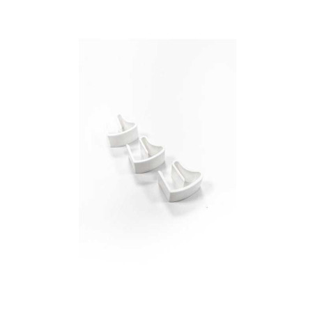 Lot de 3 supports sans perçage fenêtre pVc/Alu blanc pour store vénitien