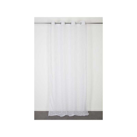 Voilage tamisant, New flocon Blanc L.140 X H.250 cm