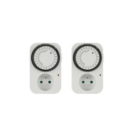 Lot de 2 programmateurs jour mécanique,