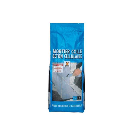 Mortier colle en poudre blanc 5 Kg - 