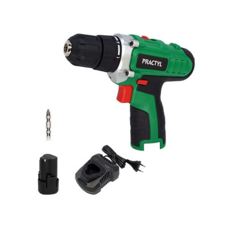 Perceuse sans fil pRACTYL 12 V 2.0 ah, 1 batterie + chargeur