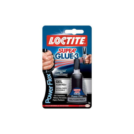 Colle Glue Gel Super Glue 3 Power Flex Loctite, 3 G