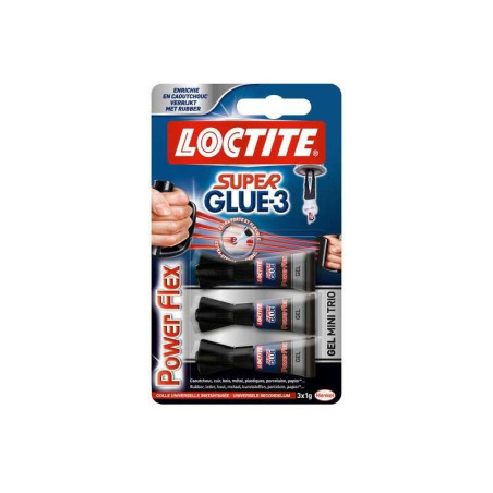 Colle Glue Gel Super Glue 3 Power Flex Loctite, 3 G