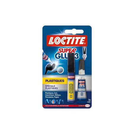 Colle Glue Liquide Super Glue 3 Plastique Loctite, 2 G