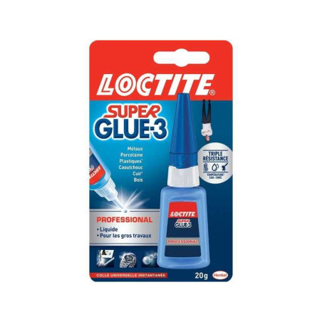 Colle Glue Liquide Super Glue 3 Pro Loctite, 20 G