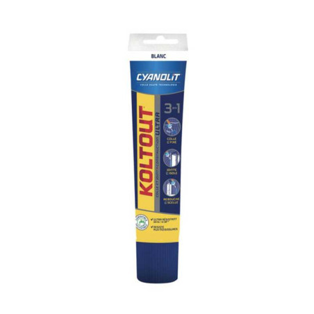Colle jointe et rebouche 125ml blanc koltout