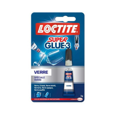 Colle super glue3 spéciale verre tube 3 gr s/b - 