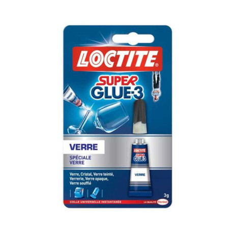 Colle super glue3 spéciale verre tube 3 gr s/b
