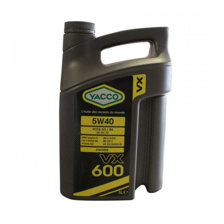 Huile 5W40 Synthèse YACCO 5 litres
