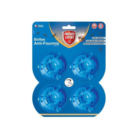 Lot de 4 boîtes de pièges antifourmis, pROTEcT