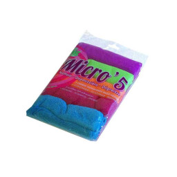 Lot de 5 carrés microfibre 32 x 32 cm - 