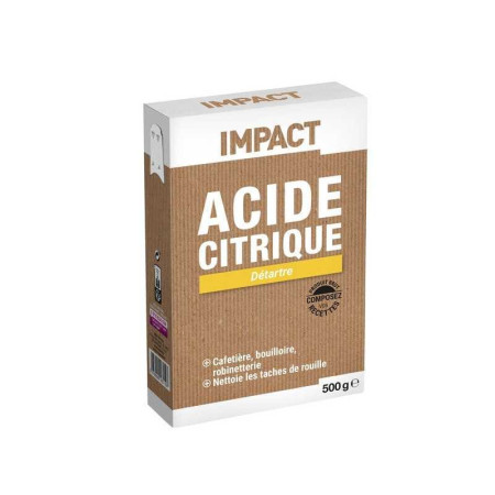 Acide citrique Poudre Salle De Bains / Cuisine Impact 0.5 Kg - 