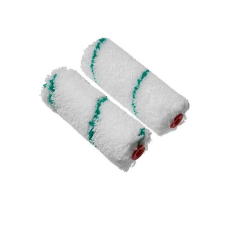 Lot de 2 mini manchons peinture pour mur et plafond avec reliefs L.120 Mm