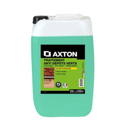 Nettoyant anti dépôts vert pour toiture, mur et terrasse 20L
