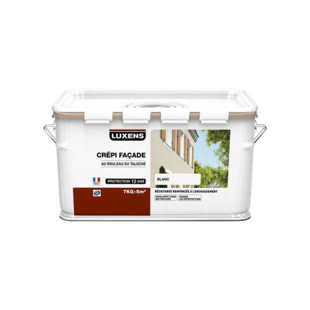 Crépis Luxens Façade, Blanc, Mat, 7 Kg