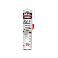 Mastic bois/parquet acrylique RUBSON blanc cartouche 280ml - 