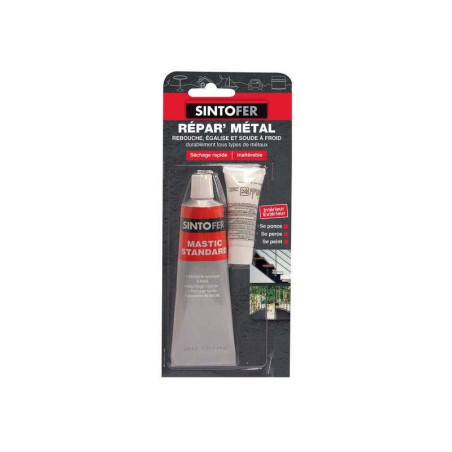 Mastic et durcisseur Sinto Fer mastic 115 G + Durcisseur 10 Gr
