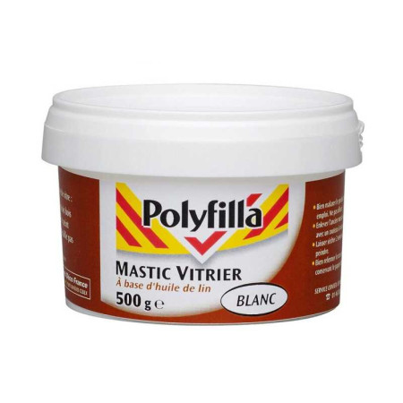 Mastic d'étanchéité Vitrier Polyfilla 500 G blanc - 