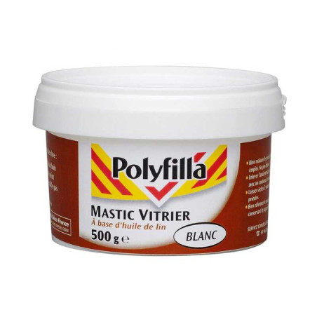 Mastic d'étanchéité Vitrier Polyfilla 500 G blanc