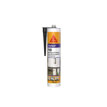 Sikaseal-110 menuiserie et vitrage noir PVC 300ml - 