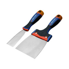 Couteau lame inox manche bimatière 4 et 12cm Lot de 2 - 