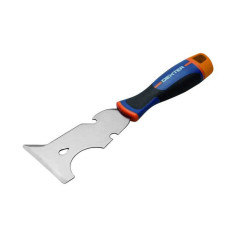 Couteau grattoir 8 en 1 inox+embout ph2 dans manche bimatière - 