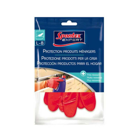Gants de protection produits ménagers Spontex expert, taille L