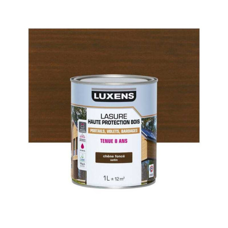 Lasure LUXENS 8 ans chêne foncé satiné 1 Litre