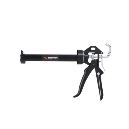 Pistolet cartouche colle/mastic - pointe perçage - acier noir - usage fréquent DEXTER - 