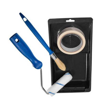 Kit mur/plafond rouleau+bac 110+pinceau 40+adhesif