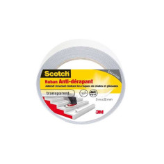 Adhésif antidérapant 5mx25mm transparent scotch - 