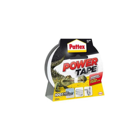 Adhésif Pattex Réparation Toile Multiusage, Power Tape L.10 M X L.51 Mm, Blanc