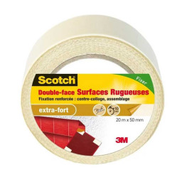 Double Face 20Mx50mm surfaces rugueuses Scotch uc6 - 