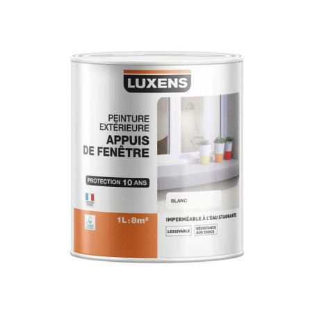 Peinture appui de fenêtre LUXENS, blanc, 1 L