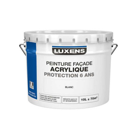 Peinture façade acrylique Luxens, blanc, 10 L