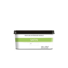 Peinture satiné pour murs intérieurs 2.5 L - 