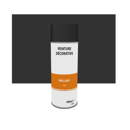 Peinture aérosol décoratif noir brillant 0,4L