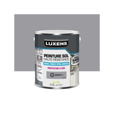 Peinture pour sol garage béton et carrelage haute resistance 2.5 L granit 3 satiné - 