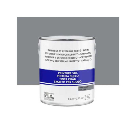 Peinture Sol extérieur / Intérieur Gris Foncé Satiné 2.5 L