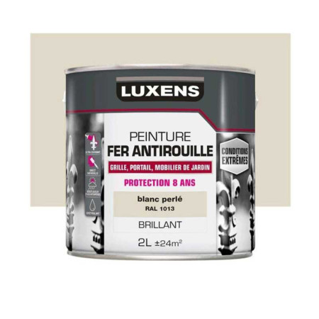Peinture fer extérieur blanc perle brillant 2l - 