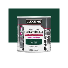 Peinture fer extérieur et Antirouille vert mousse Glossy 0.5 L - 