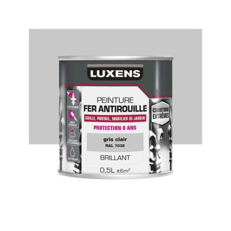 Peinture Fer Extérieur Luxens Gris Clair Glossy 0.5 L