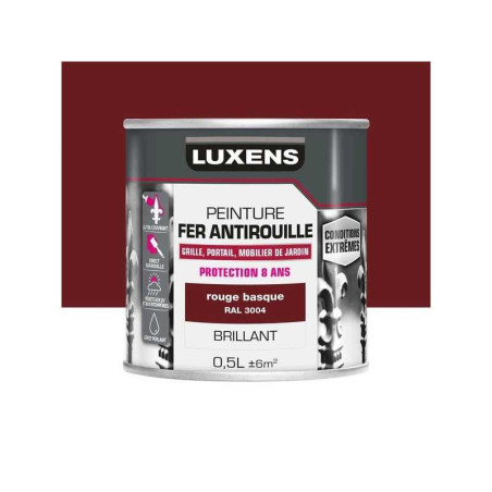 Peinture fer extérieur rouge provence glossy 0.5 L