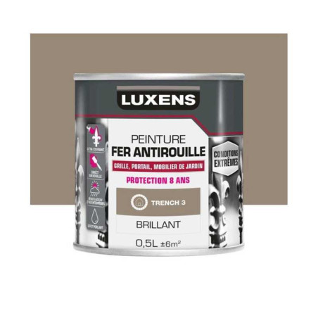 Peinture fer extérieur trench3 brillant 0,5l