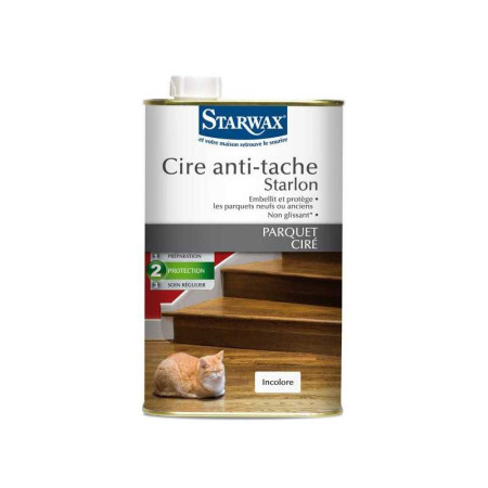 Cire Anti-Taches Incolore Parquet Starwax 1 L - 