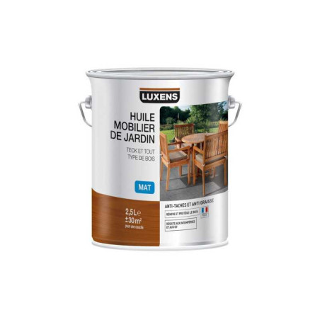 Huile pour mobilier de jardin incolore 2.5L